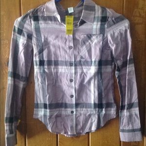 Free Girl plaid boyfriend shirt